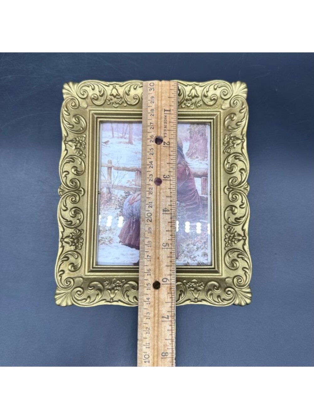 Vintage Floral Prints Ornate Gold Frames Set of 2 Girls Flowers Cottage Granny - Picture 8 of 10
